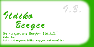 ildiko berger business card